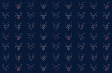 Christmas reindeer pattern - holiday abstract background