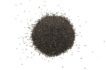 Seeds of a black sesame.