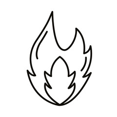 fire flame hot style line icon