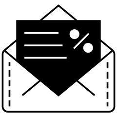 Tax notice Concept, formal letter Vector glyph Icon Design, Compulsory Financial charges and Taxation Symbol on White Background, Levy Sign