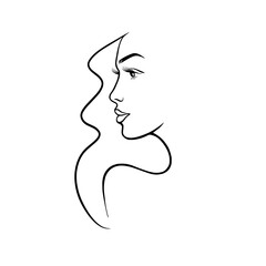 line drawing of a beautiful woman 4