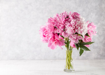 Bouquet of pink peonies