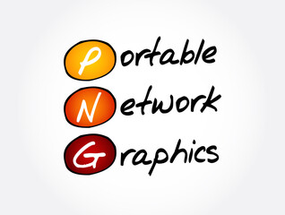 PNG - Portable Network Graphics acronym, technology concept background