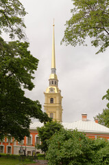 The spire of the Peter and Paul Cathedral in St. Petersburg