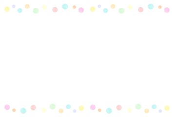 かわいいパステルカラーの水玉フレーム