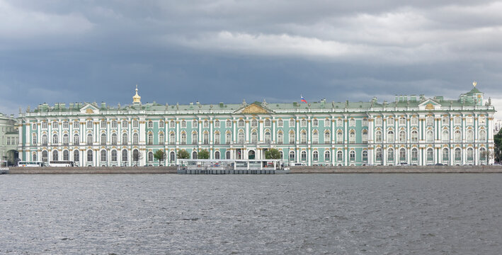  View of the Winter Palace in St. Petersburg on July 5; 2015 in St. Petersburg