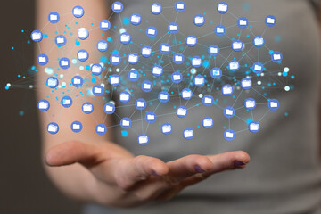 data network 3d digital info