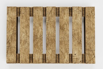 Realistic 3D Render of Pallet