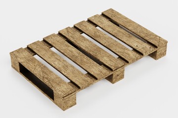 Realistic 3D Render of Pallet