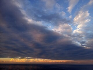clouds over the sea