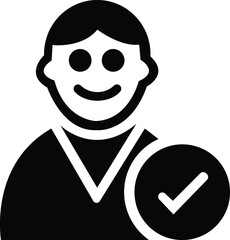 active user,  candidate, member icon 