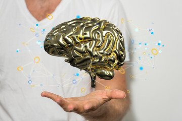 intelligence brain ai digtal 3d artificial intelligence