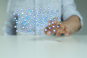 data network 3d digital info