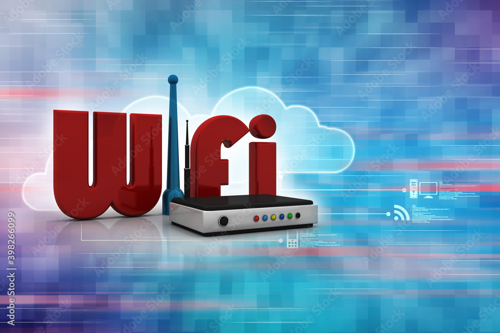 Aufkleber 3d rendering transmitter wifi