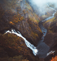 Wodospad Vøringfossen w Norwegii (Voringfossen) © Dreamnordno