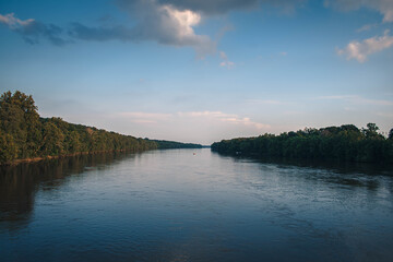 sunset over the lake