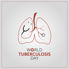 World Tuberculosis Day, Vectoral illustration.