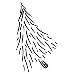 Christmas tree. Vector illustration of a Christmas tree, decorations.