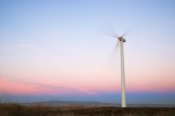 Fototapeta na wymiar Sustainable wind energy concept view