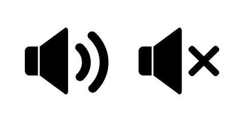 Speaker symbol. Volume up icon. Sound off. Vector sign