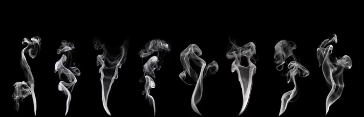 Foto auf Glas Abstract smoke on a dark background . Isolated . © Fedoruk