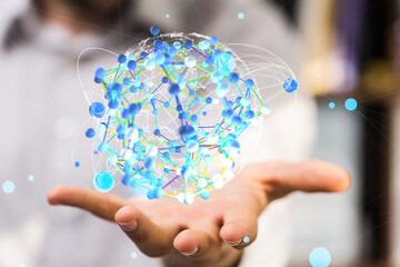  Digital Network and data concept.