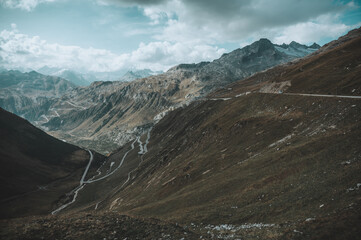 Landschaft entlang des Furka Passes