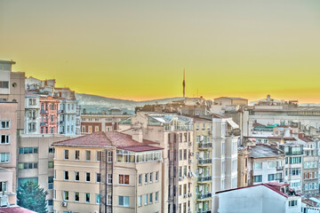 Fototapeta na wymiar Istanbul, Panoramic view over the Bosphorus, HDR Image