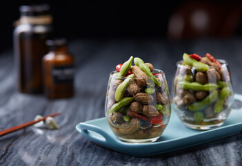 Delicious Chinese food, peanut edamame