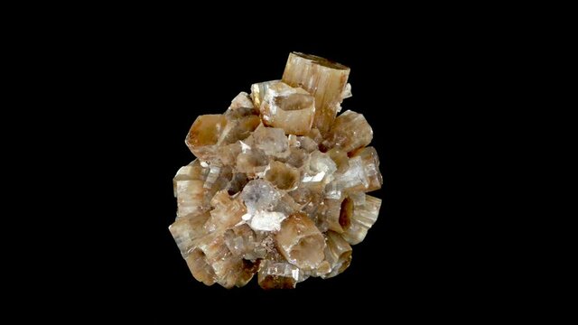 Solar stone, natural beryl Heliodor crystals.