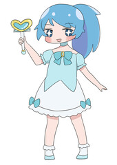 魔法少女　青　キラーン