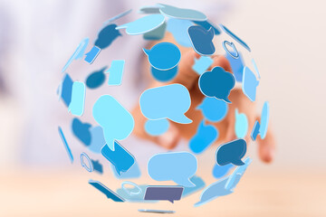 communication  digital channel 3d interface