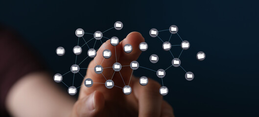 data network 3d digital info