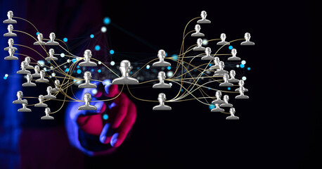 dark hierarchy connection team group digital