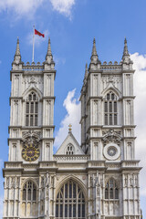 Fototapeta na wymiar Architectural fragments of Westminster Abbey (Collegiate Church of St Peter at Westminster). Westminster - traditional place of coronation of English monarchs. London, England, UK.