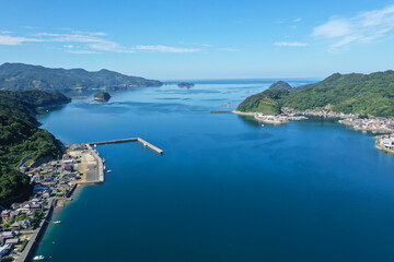 愛媛県西予市　三瓶湾の風景