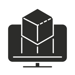 augmented reality computer modern technology silhouette style