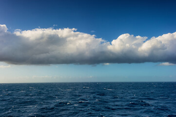 Fototapeta premium Cruise Ship Cabin Balcony Views out in the Atlantic Ocean