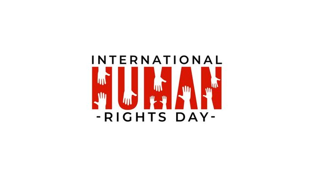Motion graphic design for celebration the Human Rights Day with recover better - stand up for human right theme.