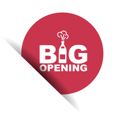 red vector illustration banner big opening