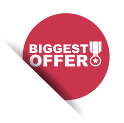red vector illustration banner biggest offer