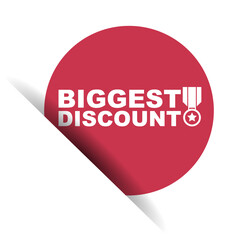 red vector illustration banner biggest discount