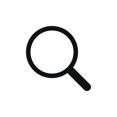 Magnifying glass icon. Search and zoom symbol. Magnify sign. Magnifier logo. Web application and interface button. Vector illustration image. Isolated on white background.
