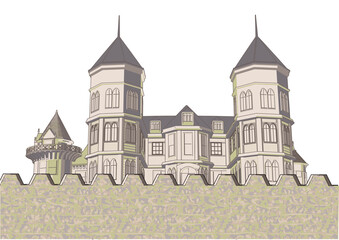 Fototapeta premium castle isolated on white