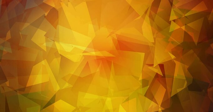 4K looping dark red, yellow polygonal video sample. High-quality clip in twirl style with gradient. Design for presentations. 4096 x 2160, 30 fps. Codec Photo JPEG.