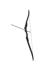 Modern black sports bow isolate on a white background.