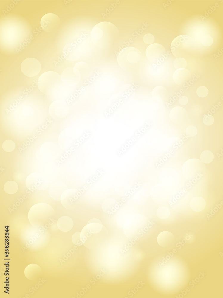 Wall mural abstract. bokeh blur light on gold background. vector.