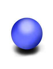 blue 3d sphere illustration isolated on white background.