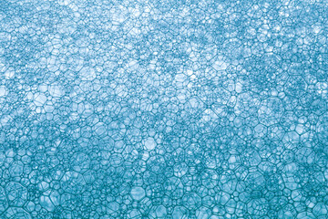 Macro close up of soap bubbles look like scientific image of cell and cell membrane
