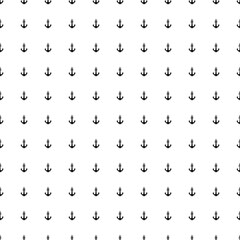 Square seamless background pattern from geometric shapes. The pattern is evenly filled with black sea anchor symbols. Vector illustration on white background